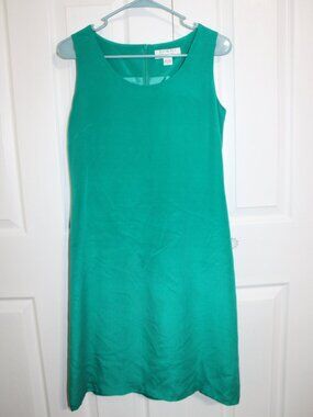 Shomi By Miller Shor Petites Vintage 100% Silk Sleeveless Midi Dress